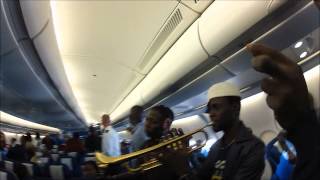 Femi Kuti and the Positive Force LIVE on a KLM Flight at 38000ft above Africa!