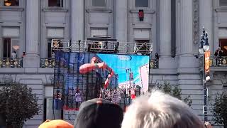 Aubrey Huff Reveals His Lucky Thong at Giants World Series Parade
