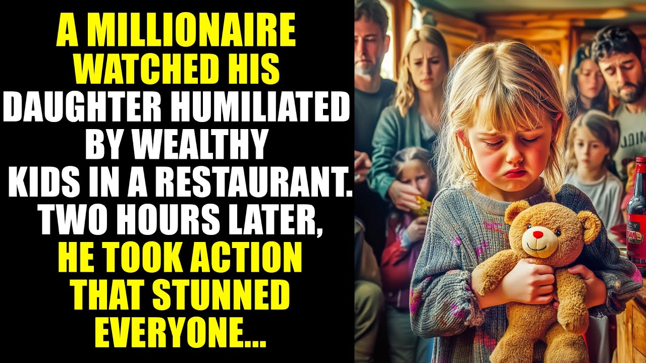 MILLIONAIRE Watches His Daughter Get Humiliated by Rich Kids in a Restaurant See How He Responded...