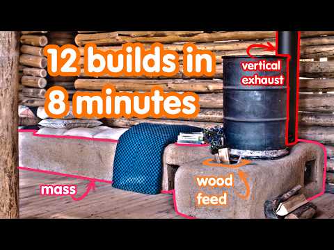8-Minute Guide: 12 Rocket Mass Heater Builds & Designs