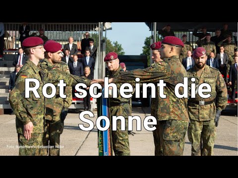 Rot scheint die Sonne / Fallschirmjägerlied beim FschJgRgt 31 Gelöbnis in Seedorf /#AKK HMK Hannover