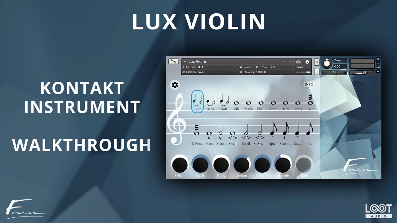 Lux Violin // David Forner // Kontakt Instrument // Walkthrough