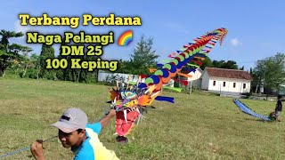 Terbang Perdana Naga Pelangi DM 20 . 100 Keping. Lapangan Galagung