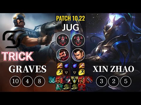 SK Trick Graves vs Xin Zhao Jungle - KR Patch 10.22