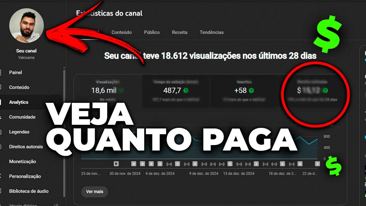 Quanto eu ganho por mês aqui no canal ?💲