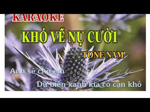 Karaoke Khó vẽ nụ cười | Tone Nam