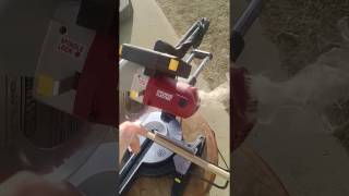 Chicago electric 10 in compound sliding miter saw from harbor freight first test out of the box