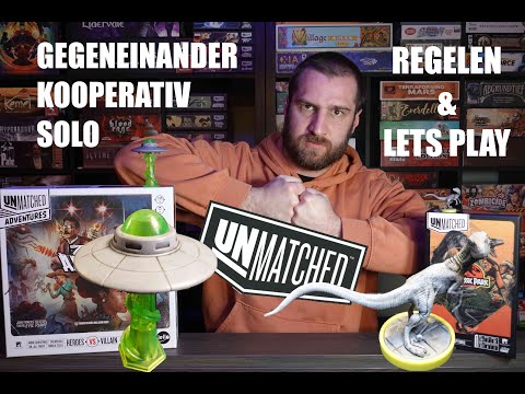 Unmatched Solo Regelerklärung und Lets Play - Raptor VS Marsianer - Adventures - Tales to amaze