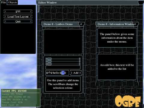 Hebrew in CEGUI with OGRE