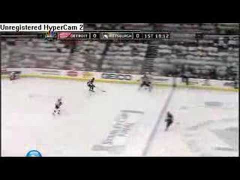 Red Wings @ Penguins 5-31-08 Game 4: Dallas Drake Hit