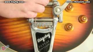 Video thumbnail for Changing Strings a Guitar with a Bigsby with a Vibramate String Spoiler and Super Grip by Scott Sill by sillennium