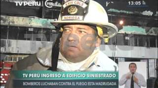 preview picture of video 'TV Perú Noticias ingresó a edificio incendiado en La Victoria'