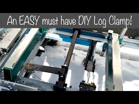 Simple DIY Sawmill POWER Log Clamp how to video!  #woodlandmills