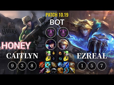 SHG Honey Caitlyn vs Ezreal Bot - KR Patch 10.19