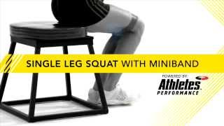 SINGLE LEG SQUAT WITH MINIBAND exercise video thumbnail