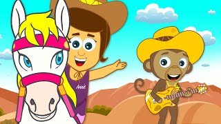 Baby Mango's Riding Adventure | She'll Be Coming Round The Mountain | Nursery Rhymes by HooplaKidz