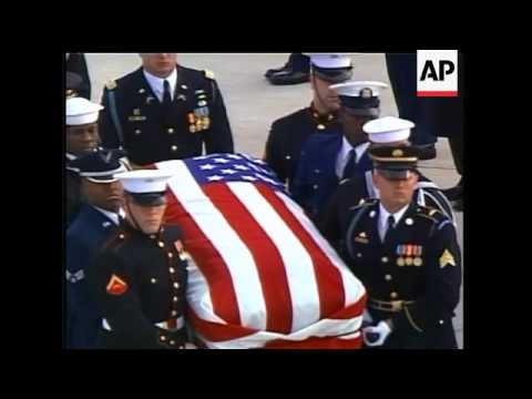 The state funeral for Gerald R. Ford arrived in Grand Rapids, Michigan Tuesday. The marching band fr