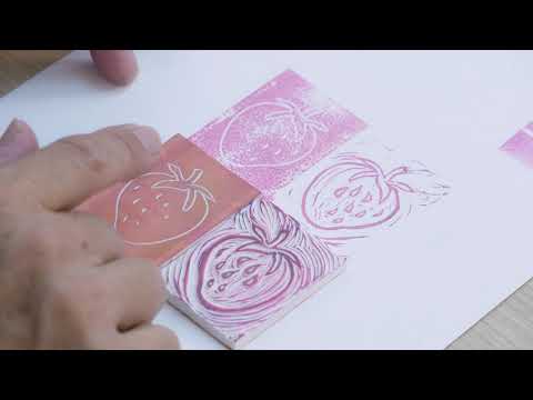 การทำภาพพิมพ์ด้วยยางลบ Eraser Print