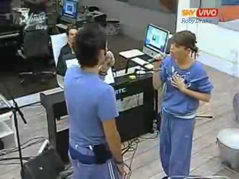 Amici 8 Live 07-11-08 Luca e Alessandra provano Endless love e ridono!