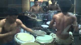 Brincadeira no studio Neto batera Atila ivo Raffah groove e Juninho Duvale