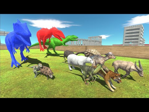 Escape from CARCHARODONTOSAURUS ALIENS - Animal Revolt Battle Simulator