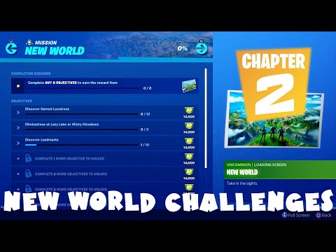 (Chapter 2) ALL New World Season 1 Challenges Guide - Fortnite Battle Royale