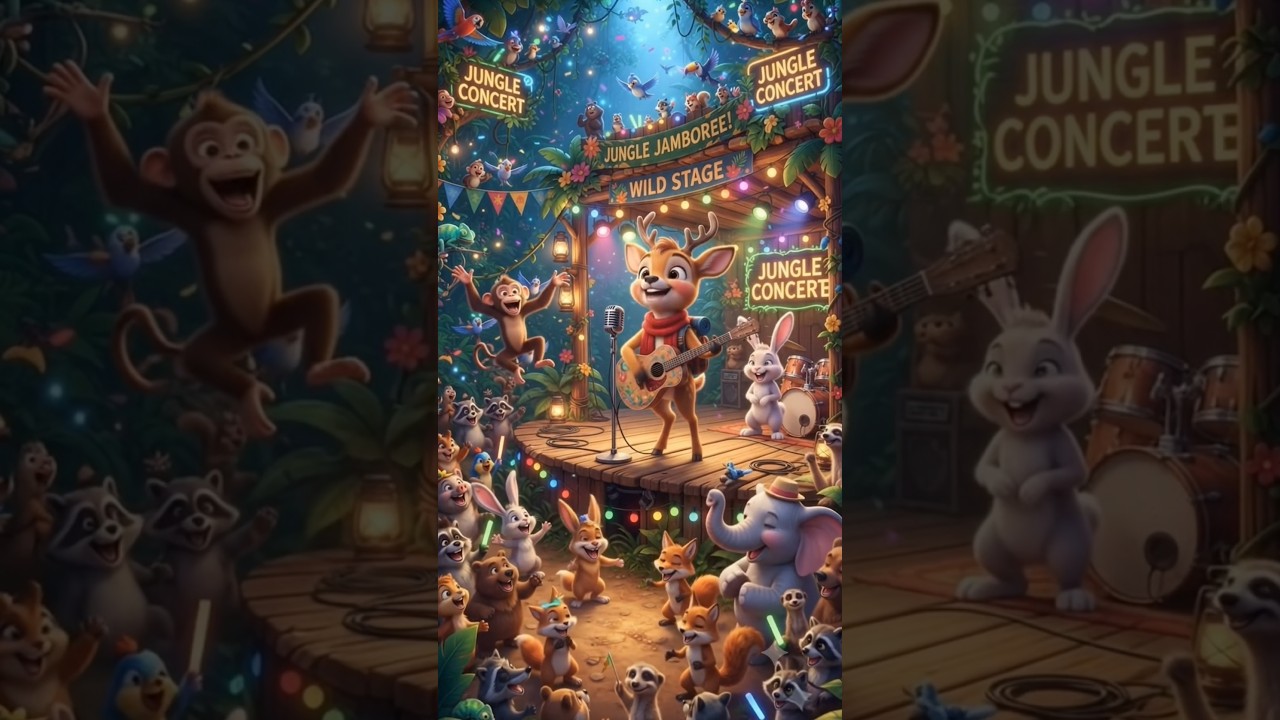 🎸🦌 “जंगल में हुआ सबसे खतरनाक Concert 😂” #shorts #funny #aianimation