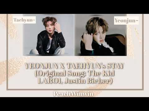 [TXT YEONJUN X TAEHYUN's STAY] Lyrics Video by PeachWinwin
