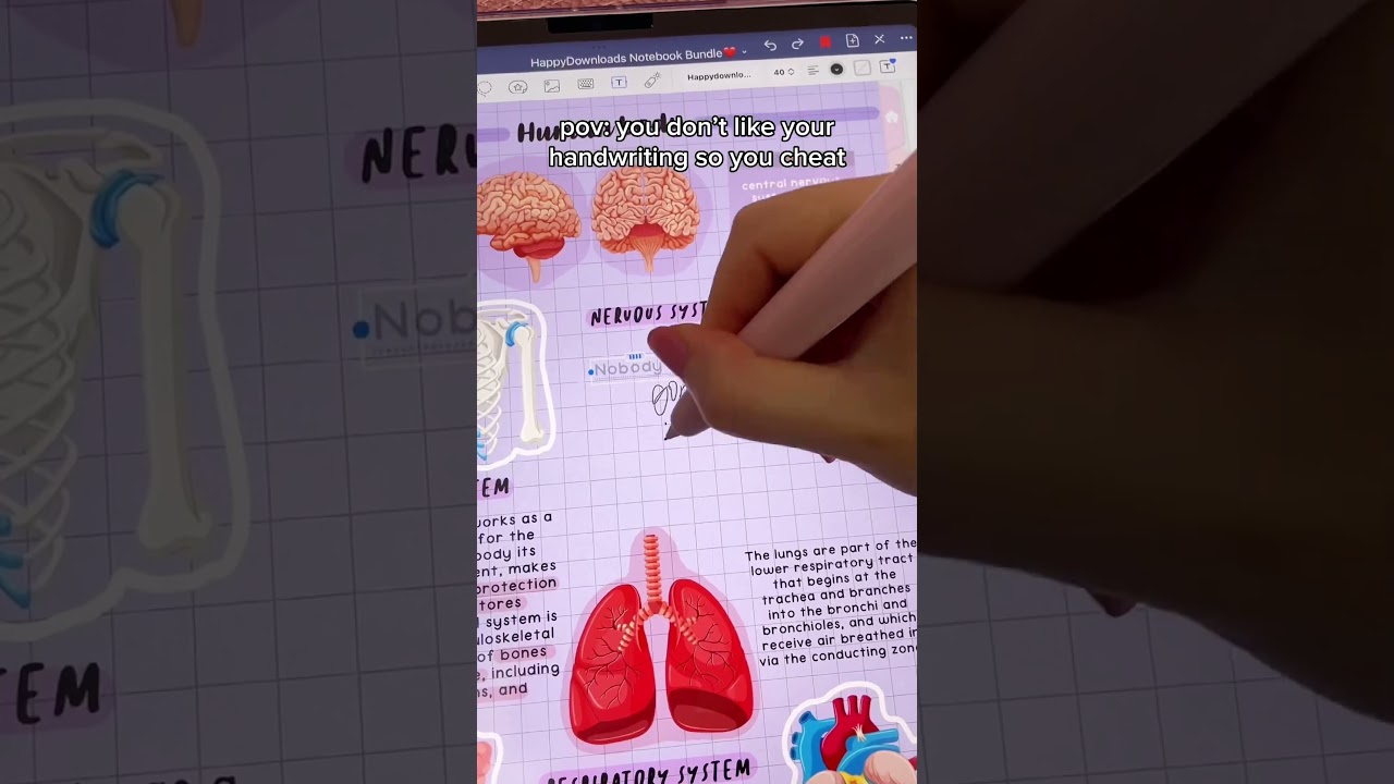 pov: you don't like your handwriting so you cheat🤫 iPad note taking | apple pencil