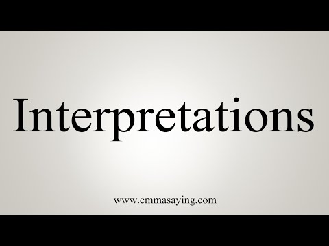 How To Say Interpretations