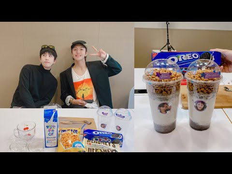 Donghun & Wow make oreo pong crush 🍪 • A.C.E vlive 2020.03.27 [eng sub] 에이스