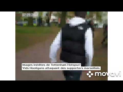 Hooligans Anglais/Hooligans violents de Tottenham Yid Army attaquant des supporters marseillais