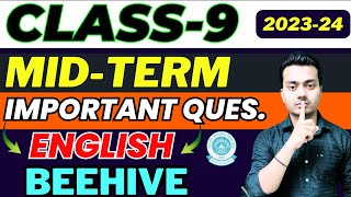 Beehive Mid-Term Class 9 English Important question || English important question mid term 2023-24||