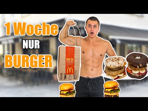 1 WOCHE NUR BURGER ESSEN I Selbstexperiment 🍔
