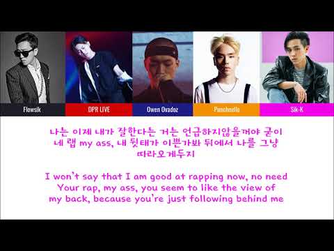 EUNG FREESTYLE (응프리스타일) Color Coded Lyrics (Han/Eng)- LIVE, SIK-K, PUNCHNELLO, OWEN OVADOZ, FLOWSIK