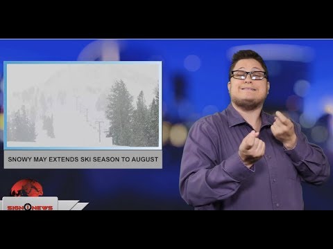 Snowy May extends ski season to August (ASL - 5.25.19)