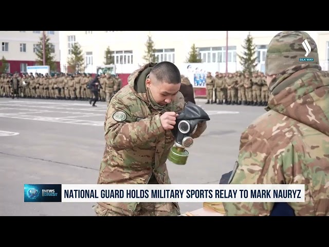 Milli Muhafızlar Ordusu’nda Nevruz şenlikleri çerçevesinde askeri-spor bayrak yarışı düzenlendi