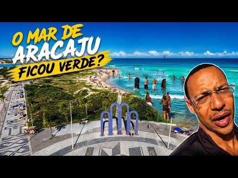 O MAR de ARACAJU  verde hoje?😱 praia de ATALAIA  , muito movimento! 