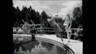 Dale pushes Roy into a swimming pool! "DON'T FENCE ME IN" (1945)