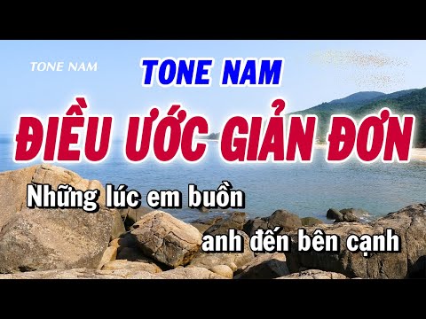 Karaoke Điều Ước Giản Đơn Tone Nam | Huy Hoàng Karaoke