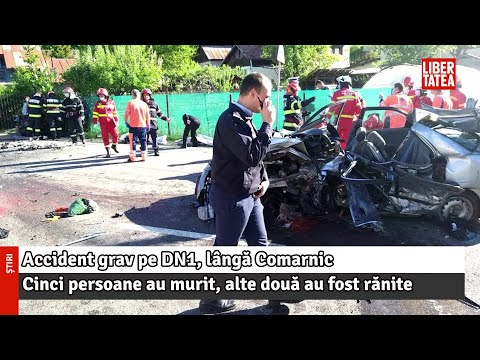Accident grav pe DN1, lângă Comarnic. Cinci persoane au murit, alte două au fost rănite