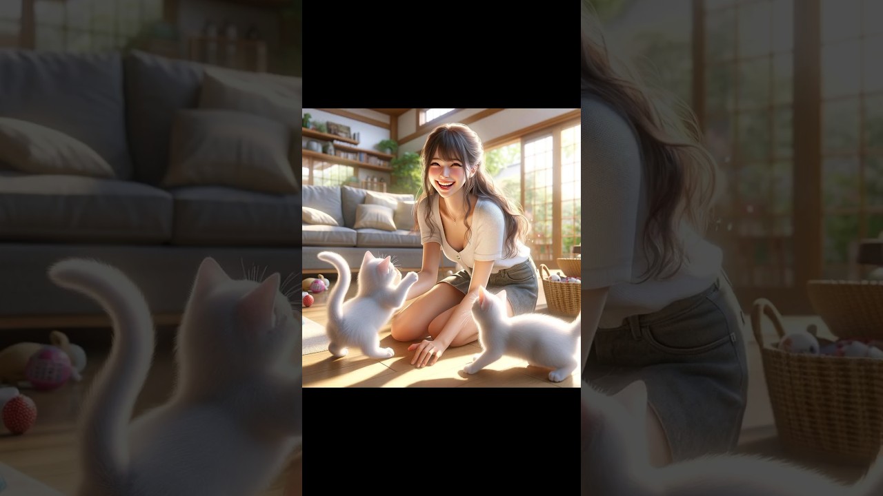 Who are these kittens that emerged from the meteorite? #aicat #cutecat #catvideos #shorts