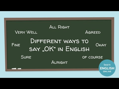 Different ways to say OK in English - English for Beginners