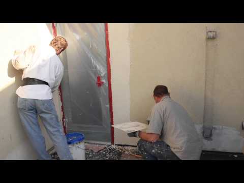 Acrylic Stucco primer and finish applied and explained Video
