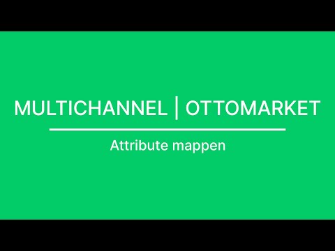 brickfox Tutorial | OttoMarket Attribute mappen