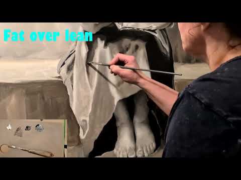 Vlog9 Bouguerau's La Leçon Difficile – Grisaille Study for the Skirt