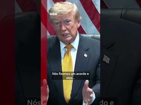 Veja o momento em que Trump diz que acordo de cessar-fogo com o Irã acabou