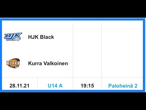 HJK Black - Kurrra Valkoinen U14 A 28.11.2021