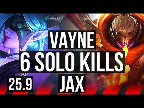 VAYNE vs JAX (TOP) | 6 solo kills, 1200+ games | EUW Master | 25.9
