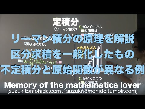 関数 f の積分の幾何学的解釈。